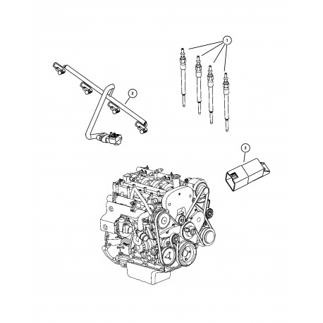 Mopar bougie de pre-chauffage (68000913AA)