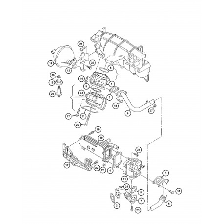 Mopar joint vanne egr Compass MK49 (68001601AA)
