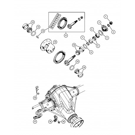 Mopar joint d'etanche Grand Cherokee WH,  WK (68003265AA)