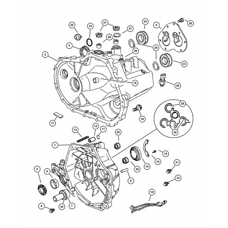 Mopar roulement (68003414AA)