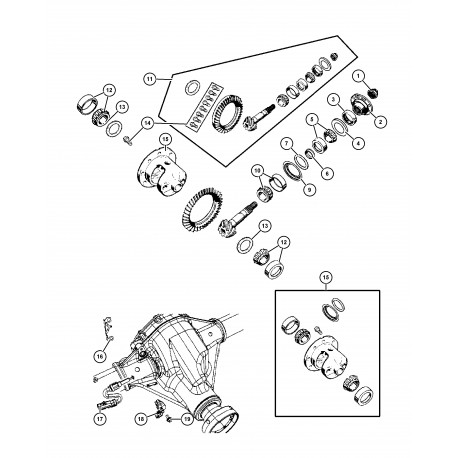 Mopar capteur blocage d'essieu  avant Wrangler JK (68003569AA)