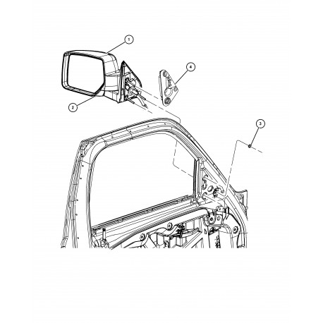 Mopar glace de retroviseur droite Dodge Nitro (68003926AA)