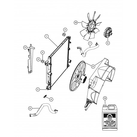 Mopar radiateur de refroidissement (68003966AB)