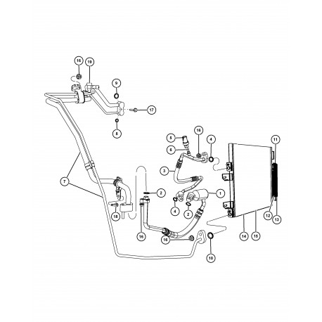 Mopar condenseur de climatisation boite manuelle (68004052AB)