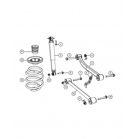 Mopar ressort arriere gauche (68004255AA)