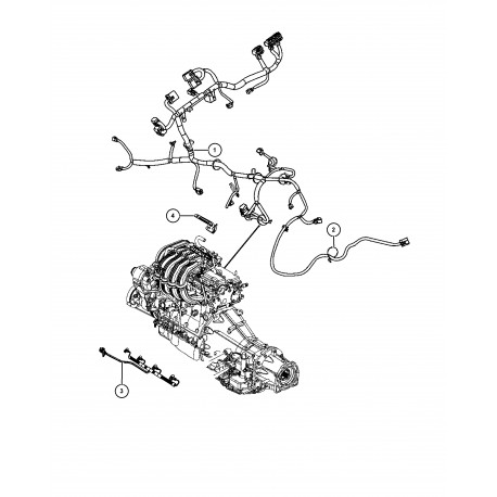 Mopar cablage de bougies de prechauffage Wrangler JK (68027381AC)