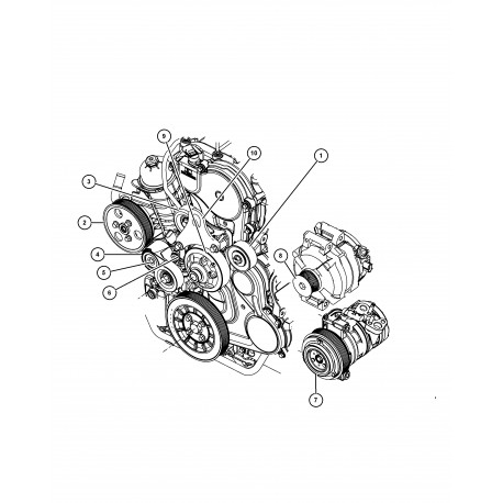 Mopar tendeur de courroie Cherokee KJ,  Dodge Nitro et Wrangler JK (46329104)