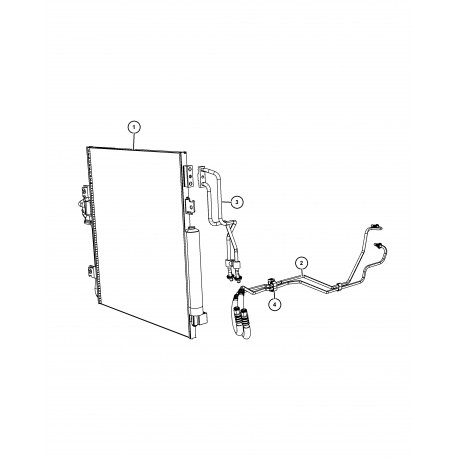 Mopar condenseur climatisation et transmission jeep liberty KK (boite auto) (68033237AB)
