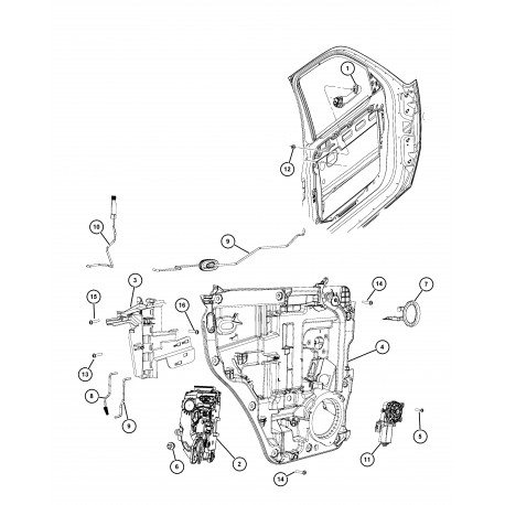 Mopar leve-glace arg sans moteur (68033459AA)