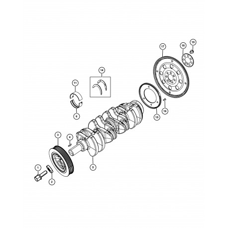 Mopar demi-coussinet (68038560AA)