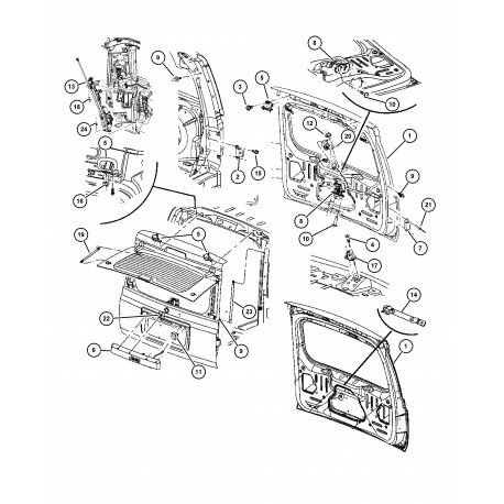 Mopar Verrin de hayon gauche Commander (68059111AA)