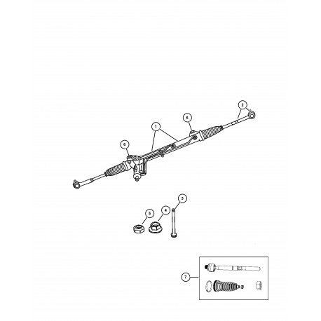 Mopar biellette de direction gauche / droit avec soufflet Grand Cherokee WH (68066486AA)