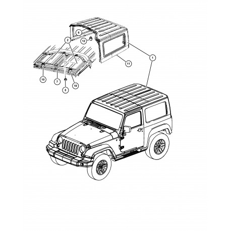 Mopar joint avant toit rigide (68088042AA)