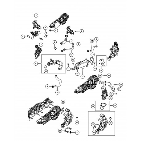 Mopar vanne egr Cherokee KK,  Liberty KK et Wrangler JK (68142877AA)