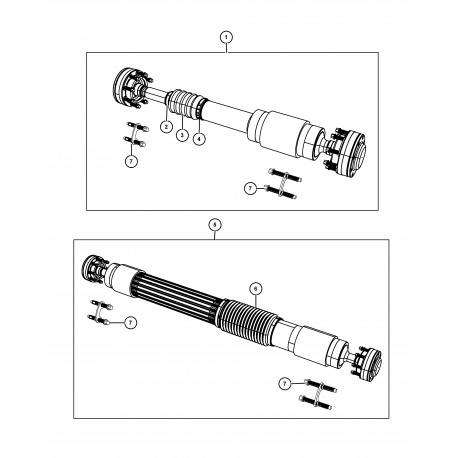 Mopar arbre de transmission Wrangler JK (68196529AA)