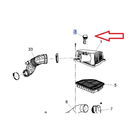Chevrolet capteur debit air (10393949)