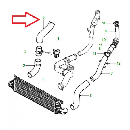 Jaguar durite intercooler X-Type et XK8 (C2S26986)