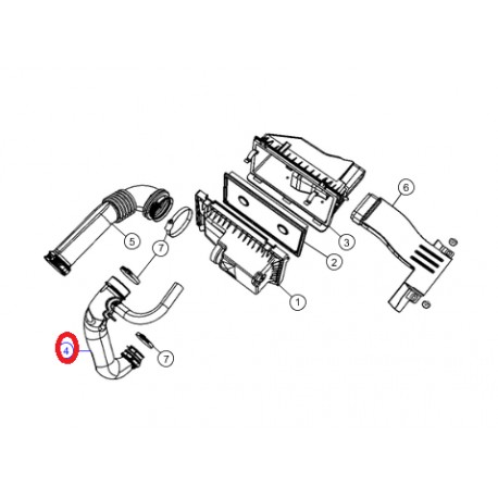 Mopar durite epurateur air Dodge Caliber (04891634AD)