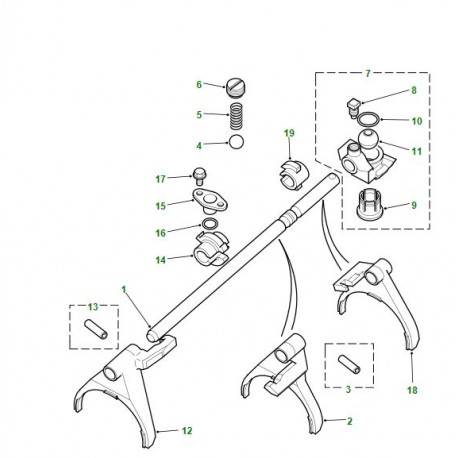 Land rover fourchette-chng. gamme boite vitesse Discovery 1, 2 (FTC4622)