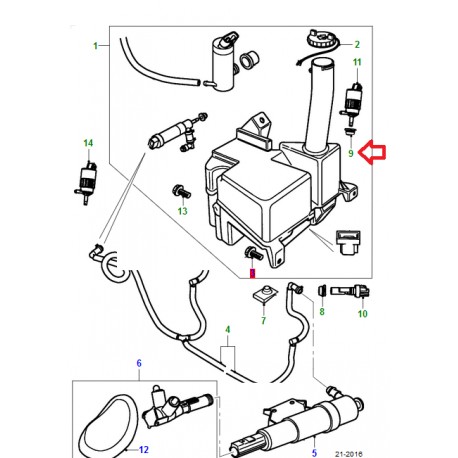 Jaguar joint de pompe S-Type,  X-Type,  XJ6 X358,  XJ8 X308,  XK8 (C2S4603)