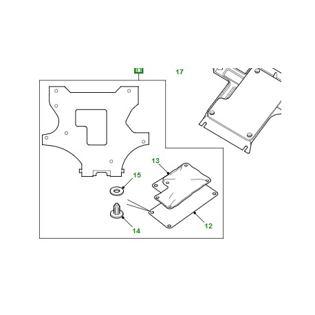 Land rover bouclier protecteur inf. de moteur avant (KRB000091)