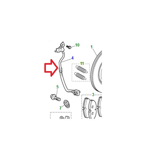 Jaguar durite arriere cote droit S-Type (XR838511)