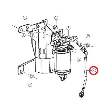 Tuyau à carburant avec filtre à gasoil