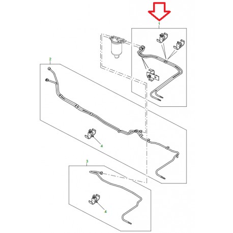 Land rover tuyau de combustible Defender 110 (WJP107940)