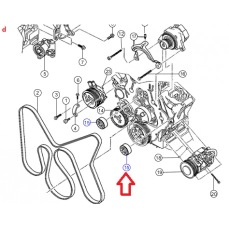 Mopar poulie Cherokee KJ (68211444AA)