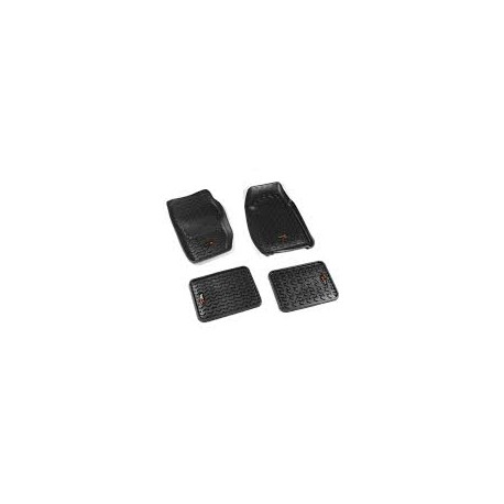 Omix kit 4 tapis avant noirs caoutchouc Cherokee XJ (12987.20)