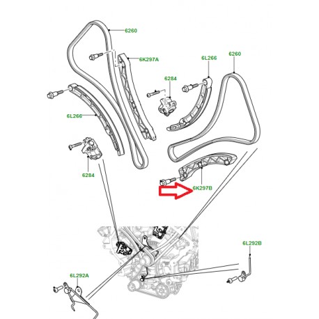 Land rover guide chaine de distribution Range Sport (LR051012)