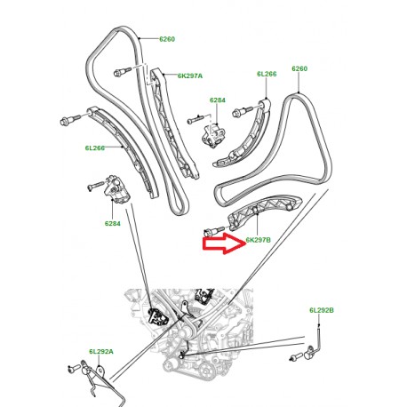 Land rover guide chaine de distribution Range Sport (LR051012)