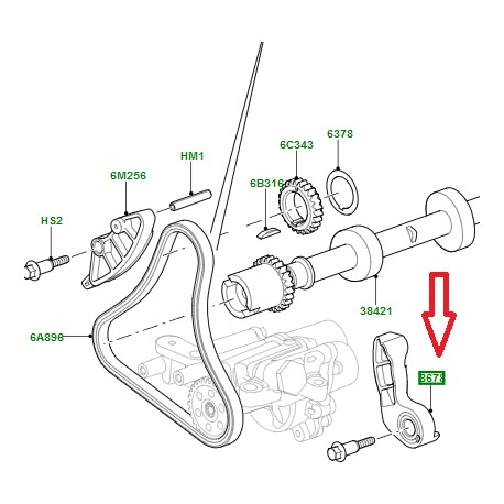 Land rover tendeur-chaine d'entrainement (LR087162)