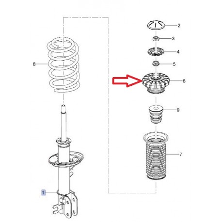 Chevrolet coupelle amortisseur avant Spark (13502180)