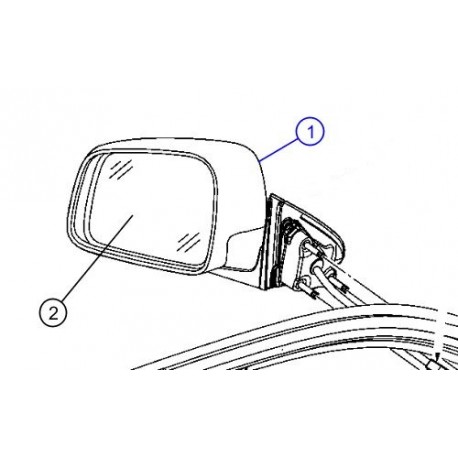 Mopar retroviseur exterieur droit electrique Grand Cherokee WK (5SG35GW7AE)