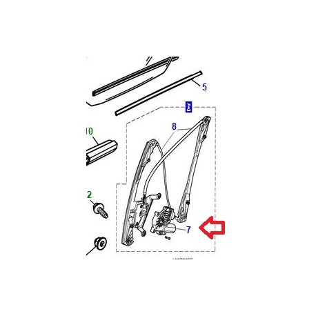 Jaguar moteur leve vitre avant gauche S-Type (XR848098)