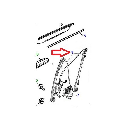 Jaguar mecanisme leve vitre avant gauche S-Type (XR848094)
