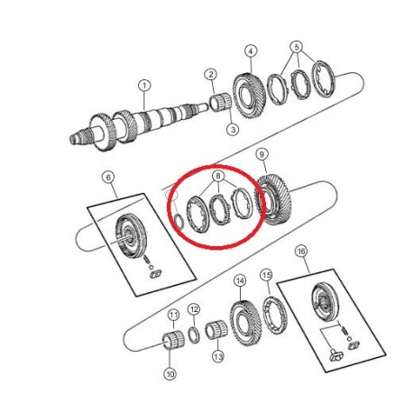 Mopar synchroniseur (05189884AA)