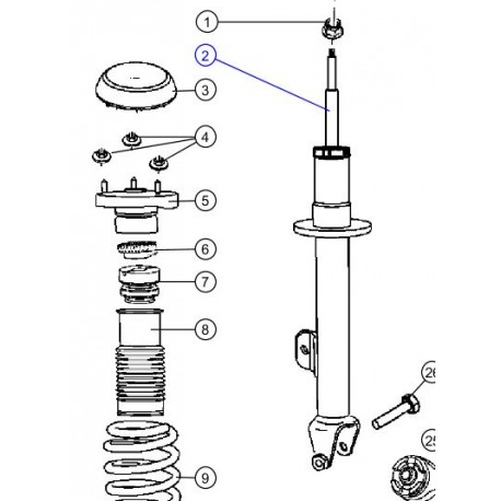 Mopar amortisseur suspension 300c (04782994AD)