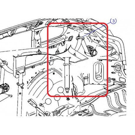 Mopar ceinture de securite arriere centrale Dodge Caliber (0YX15XDVAD)
