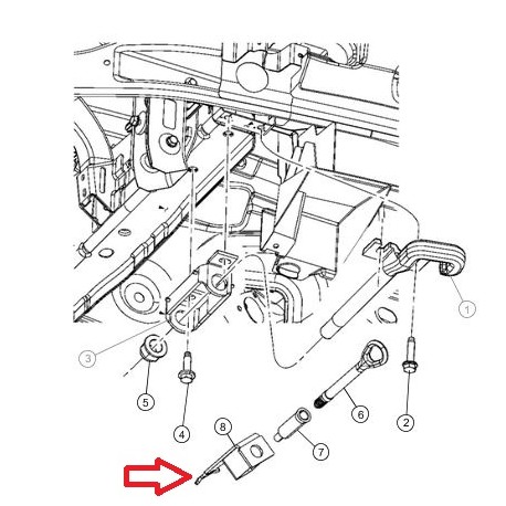 Mopar etrier crochet remorquage Grand Cherokee WK (68139312AB)