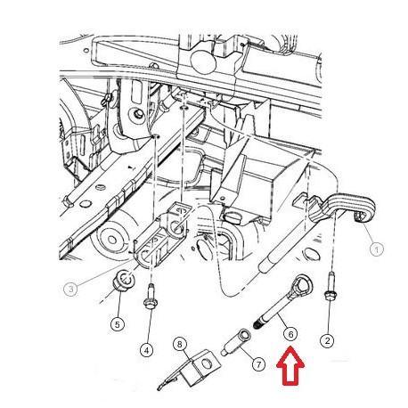 Mopar crochet oeillet Grand Cherokee WK (68159287AB)