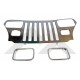 grille calandre &  entourage phares inox Wrangler YJ