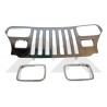 grille calandre &  entourage phares inox Wrangler YJ