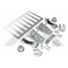 charnieres grille attaches capot inox Wrangler JK