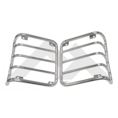 Crown kit 2 grilles protection feux arr inox Wrangler JK (0J163)