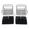 kit 2 grilles protection feux arr inox