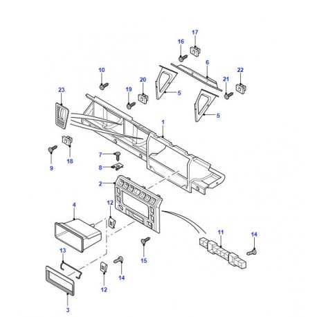 Britpart panneau d'insertion console marque britpart Defender (FWJ000110PMA)