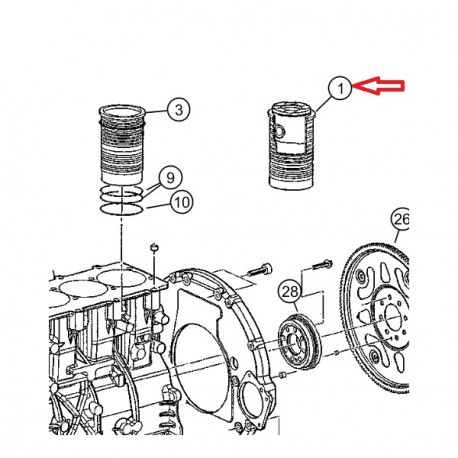 Vm motori cylindre liner+pisto Cherokee KJ (05140337AA)