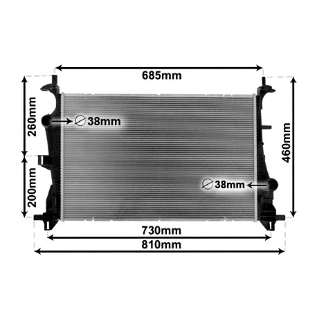 Allmakes 4x4 radiateur refroidissement (boite auto) Renegade BU (68256131AA)